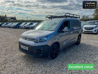 Citroen Berlingo SWB L1H1 1000 Driver M Bluehdi Alloys Air Con Cam Nav EURO 6 NO 