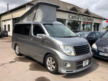 Nissan Elgrand 3.5 V6  Automatic Highway Star 4 berth Camper van with pop up ro