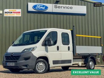 Citroen Relay Crew Cab Dropside LWB L3 Enterprise Air Con Tow Bar EURO 6