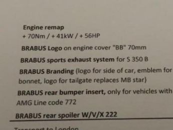 Mercedes-Benz S Class S350 BLUETEC L AMG LINE EXECUTIVE