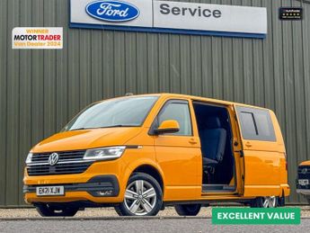Volkswagen Transporter AUTO 150bhp Crew Cab LWB L2H1 T32 Highline Air Con Cam Nav EURO 