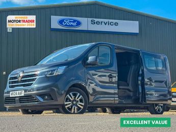 Renault Trafic Crew Cab AUTO LWB L2H1 Sport LI30 A/C Alloys Nav Sensors Tow Bar