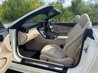 Mercedes-Benz C Class C200 AMG Line Convertible Auto Petrol BEIGE LEATHER/BLUE CONVERT