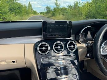 Mercedes-Benz C Class C200 AMG Line Convertible Auto Petrol BEIGE LEATHER/BLUE CONVERT