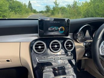 Mercedes-Benz C Class C200 AMG Line Convertible Auto Petrol BEIGE LEATHER/BLUE CONVERT