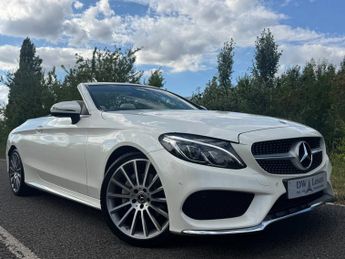 Mercedes-Benz C Class C200 AMG Line Convertible Auto Petrol BEIGE LEATHER/BLUE CONVERT