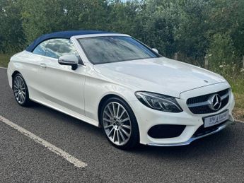 Mercedes-Benz C Class C200 AMG Line Convertible Auto Petrol BEIGE LEATHER/BLUE CONVERT