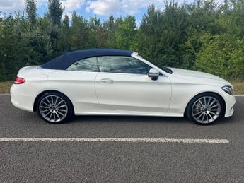 Mercedes-Benz C Class C200 AMG Line Convertible Auto Petrol BEIGE LEATHER/BLUE CONVERT