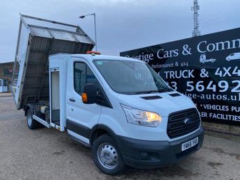 Ford Transit 470 2.2 TDCi 125ps EURO6 LWB CAGED TIPPER 100K 1 COUNCIL OWNER T