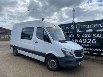 Mercedes Sprinter 313 CDI 2.1 130 MWB L2H2 9 SEATER CREW VAN 108K 1 COUNCIL OWNER 