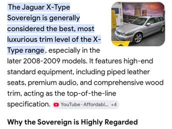 JAGUAR X-TYPE 2.2d Sovereign 2009 4dr Auto DPF