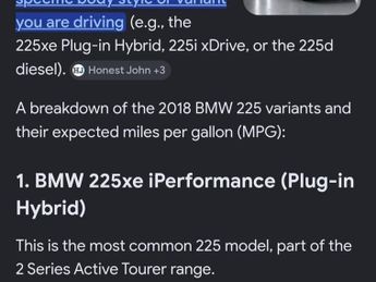 BMW 2 SERIES 225xe Sport 5dr Auto