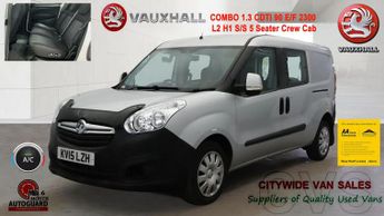 Vauxhall Combo 2300 1.3 CDTI 16V ecoFLEX H1 Glazed 5 Seater Crew Van SS NO VAT