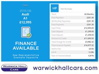 Audi A1 1.4 TFSI CoD S line Sportback S Tronic Euro 6 (s/s) 5dr