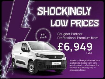 Peugeot Partner 1.5 BlueHDi 1000 Professional Premium Standard Panel Van SWB Eur