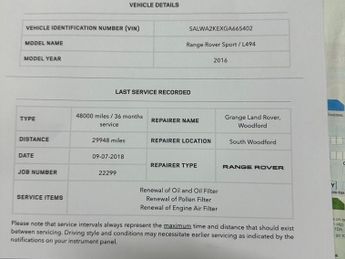 Land Rover Range Rover Sport 3.0 SD V6 HSE Auto 4WD Euro 6 (s/s) 5dr