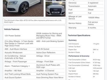 Audi SQ5 3.0 BiTDI V6 Plus Tiptronic quattro Euro 6 (s/s) 5dr