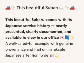 Subaru XV 2.0 Hybrid 4WD - Jap Service History