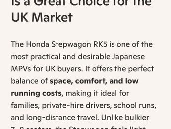 Honda Stepwagon 2.0 Spada Z - Eight Seater - Grade 4