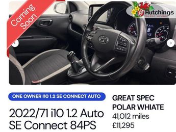 Hyundai i10 1.2 SE Connect Hatchback 5dr Petrol Auto Euro 6 (s/s) (84 ps)