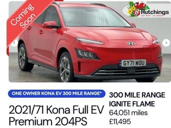 Hyundai KONA 64kWh Premium SUV 5dr Electric Auto (10.5kW Charger) (204 ps)