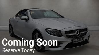 Mercedes E Class 2.0 E220d AMG Line (Premium) Cabriolet 2dr Diesel G-Tronic+ Euro