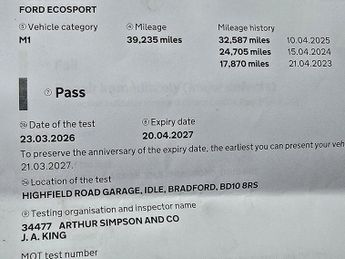 Ford EcoSport 1.0T EcoBoost GPF Titanium SUV 5dr Petrol Auto Euro 6 (s/s) (125
