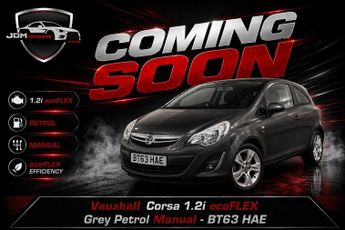 Vauxhall Corsa 1.2i ecoFLEX 16V SXi Euro 5 (s/s) 3dr (A/C)