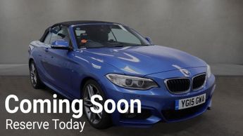 BMW 220 2.0 220i M Sport Convertible 2dr Petrol Auto Euro 6 (s/s) (184 p