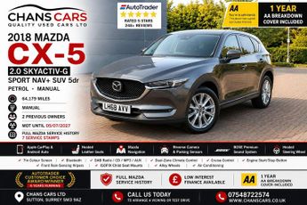 Mazda CX5 2.0 SKYACTIV-G Sport Nav+ Euro 6 (s/s) 5dr