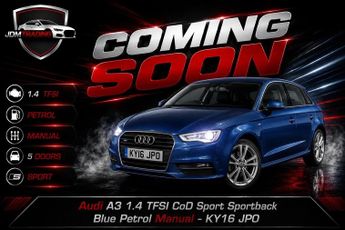 Audi A3 1.4 TFSI CoD Sport Sportback 5dr Petrol Manual Euro 6 (s/s) (140