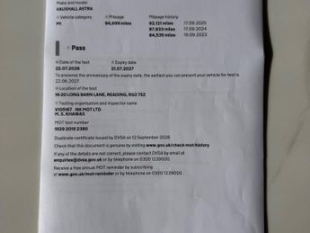 Vauxhall Astra 1.8i 16v Life 5dr