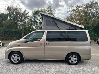 Nissan Elgrand 3.5 CAMPER CONVERSION WITH POPUP—KITCHEN—R&R—FRIDGE—OVEN