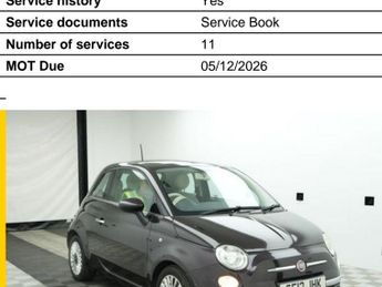 Fiat 500 0.9 TwinAir Lounge Euro 5 (s/s) 3dr