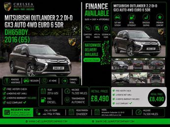 Mitsubishi Outlander 2.2 DI-D GX3 Auto 4WD Euro 6 5dr