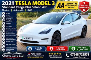 Tesla Model 3 Standard Range Plus Auto RWD 4dr