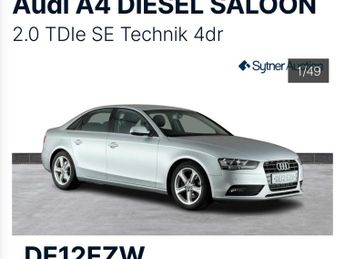 Audi A4 2.0 TDI SE TECHNIK 4DR Manual