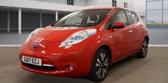 NISSAN LEAF 30kWh Tekna Electric Automatic Red 5dr 1 OWNER+LOWTAX+LEATHER+SA
