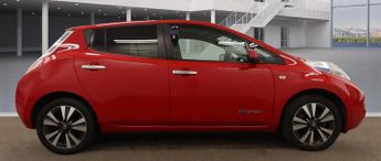 NISSAN LEAF 30kWh Tekna Electric Automatic Red 5dr 1 OWNER+LOWTAX+LEATHER+SA