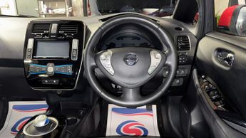 NISSAN LEAF 24kWh Tekna Electric Automatic Red 5dr 10 STAMPS+LOW TAX+LEATHER