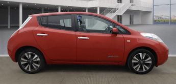 NISSAN LEAF 24kWh Tekna Electric Automatic Red 5dr LOW TAX+LEATHER+SATNAV