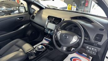 NISSAN LEAF 24kWh Tekna Electric Automatic White 5dr LOW TAX+LEATHER+SATNAV