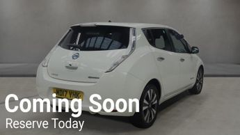 NISSAN LEAF 30kWh Tekna White Electric Automatic 5dr LEATHER+SATNAV+2 CABLES