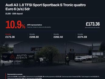 AUDI A3 1.8 TFSI Sport Sportback 5dr Petrol S Tronic quattro Euro 6 (s/s