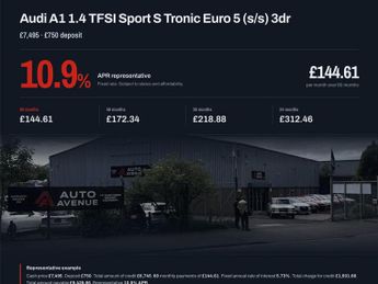 AUDI A1 1.4 TFSI Sport Hatchback 3dr Petrol S Tronic Euro 5 (s/s) (122 p