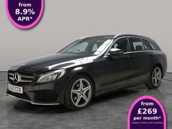 Mercedes C Class 2.1 C220d AMG Line G-Tronic+ (170 ps) - HEATED SEATS - NAV - BLU