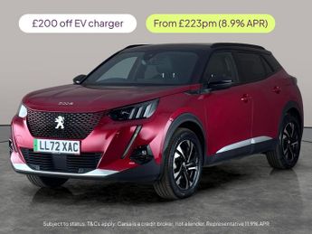 Peugeot E-2008 50kWh GT (7kW Charger) (136 ps) - BLACK ROOF RAILS - LED - REVER