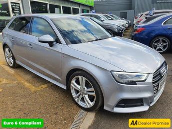 Audi A3 1.0 SPORTBACK TFSI S LINE 5d 114 BHP IN SILVER WITH 1 OWNER FROM