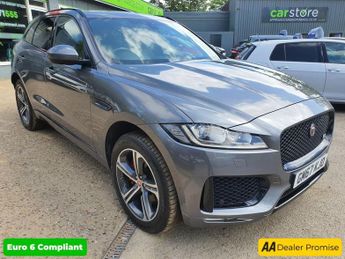 Jaguar F-Pace 3.0 V6 S AWD 5d 296 BHP IN GREY WITH 43,950 MILES AND A FULL SER