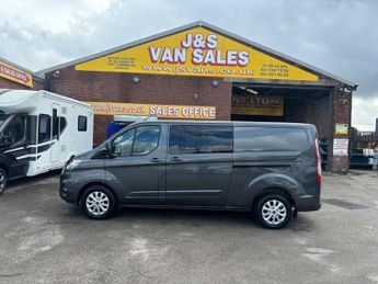 FORD TRANSIT CUSTOM 2.0 T320 LOW MLS LTD  BIGGER 185 BHP  LWB AUTO CREW CAB VAN 